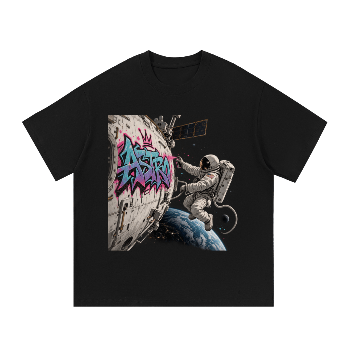 ASTRO Space Graffiti Essential Cotton T-Shirt - Shirt Habit