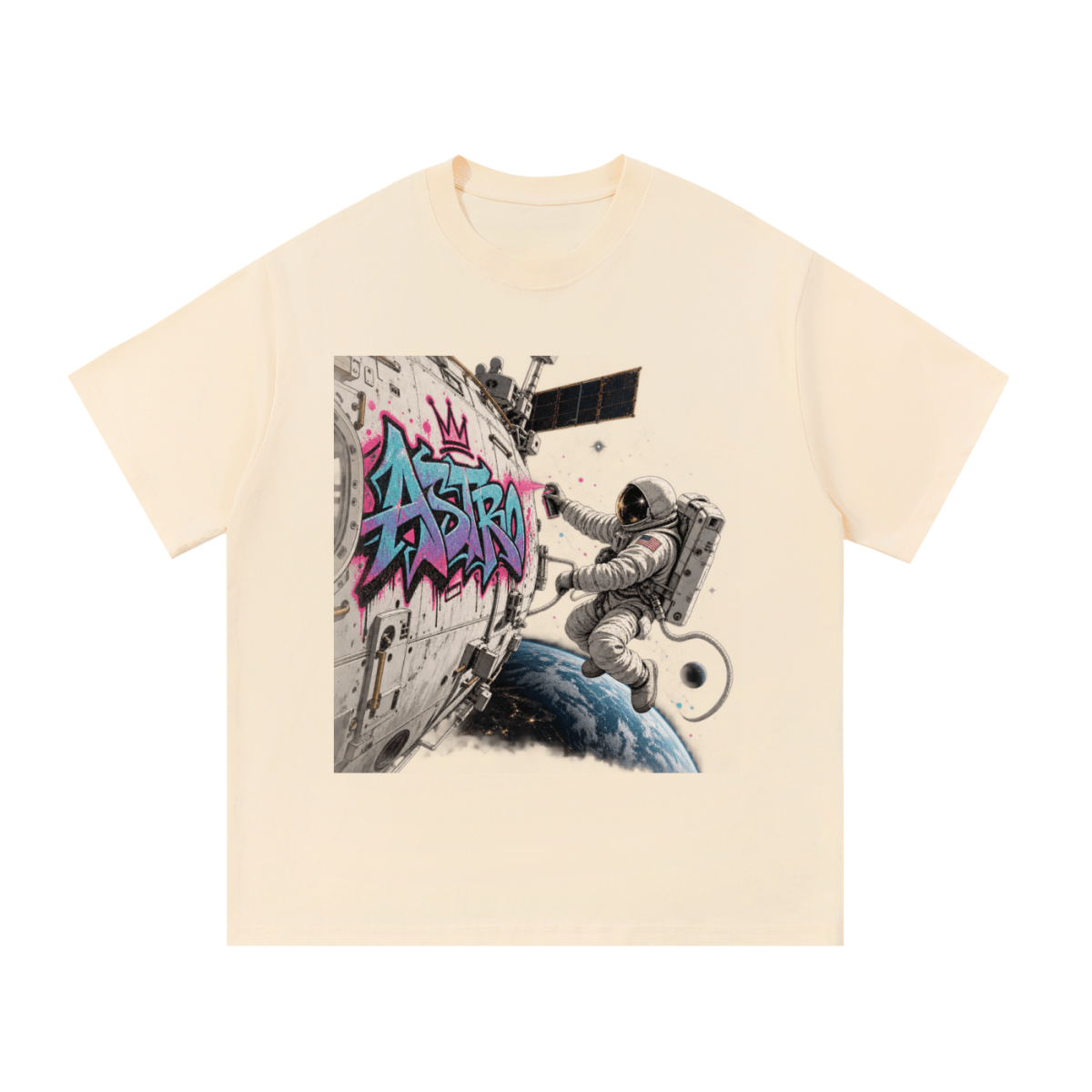 ASTRO Space Graffiti Essential Cotton T-Shirt - Shirt Habit