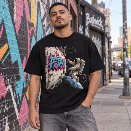 ASTRO Space Graffiti Essential Cotton T-Shirt - Shirt Habit