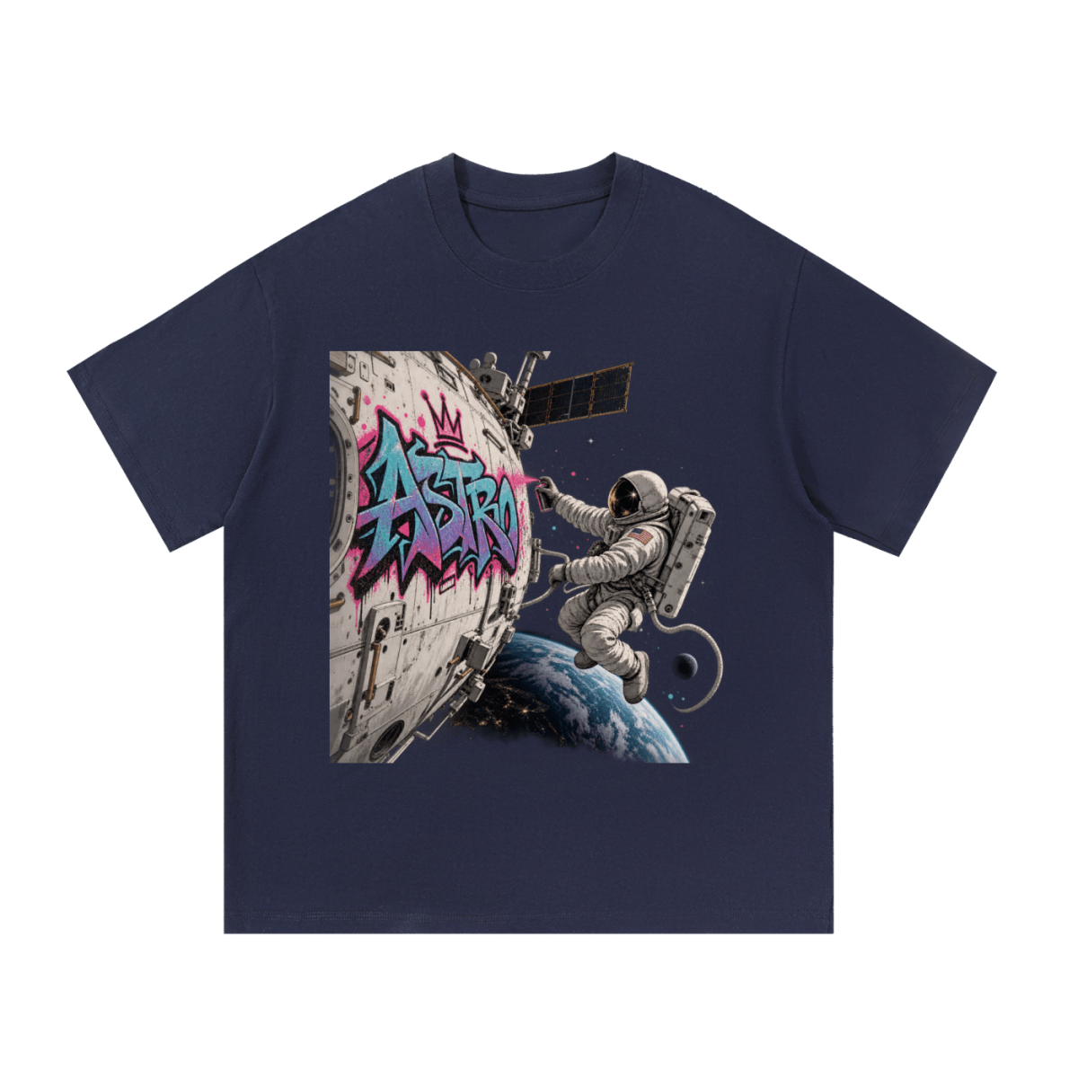 ASTRO Space Graffiti Essential Cotton T-Shirt - Shirt Habit