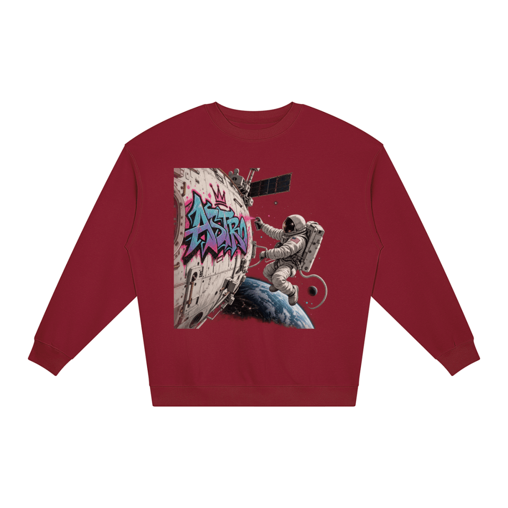 ASTRO Space Graffiti Loose Crewneck Sweatshirt - Shirt Habit