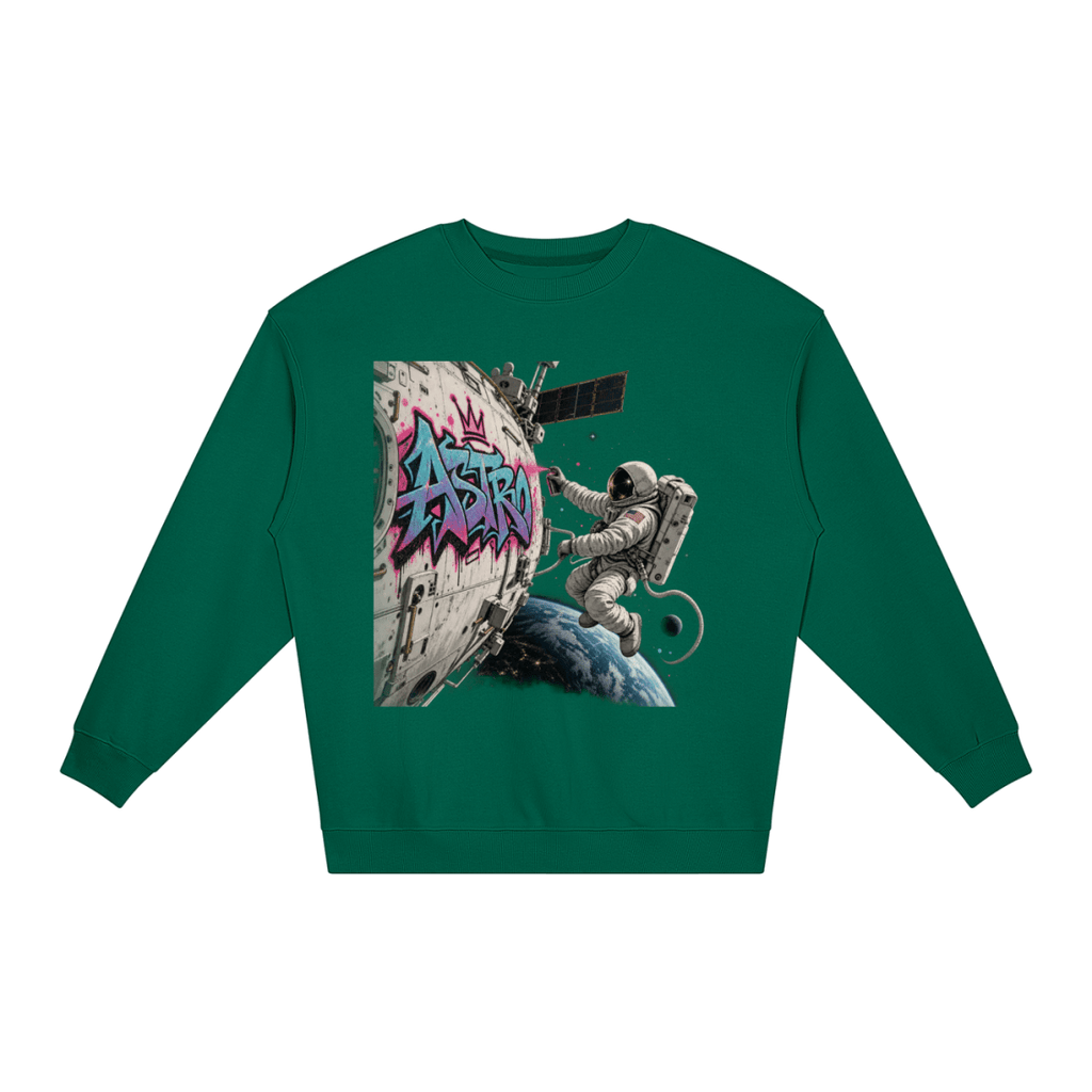 ASTRO Space Graffiti Loose Crewneck Sweatshirt - Shirt Habit