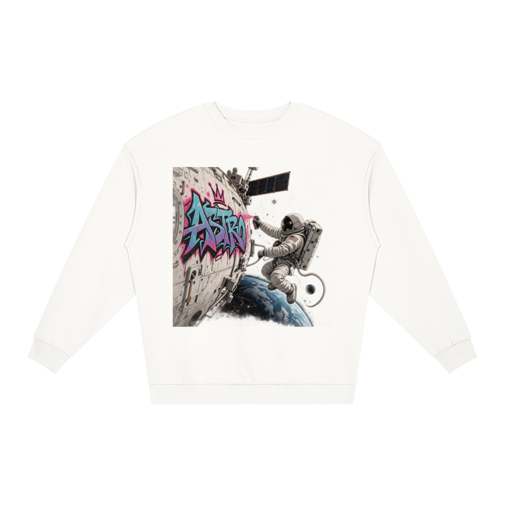 ASTRO Space Graffiti Loose Crewneck Sweatshirt - Shirt Habit