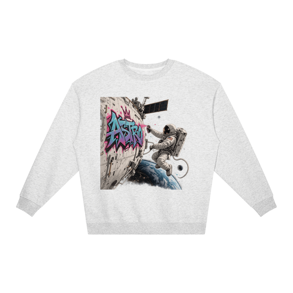 ASTRO Space Graffiti Loose Crewneck Sweatshirt - Shirt Habit