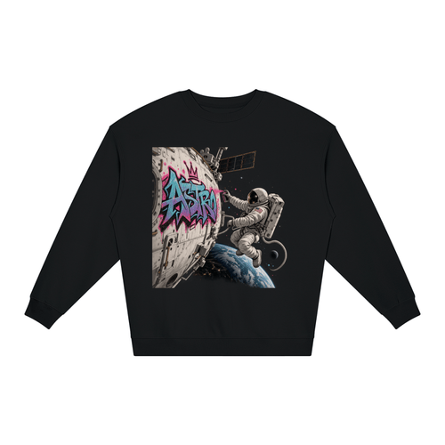 ASTRO Space Graffiti Loose Crewneck Sweatshirt - Shirt Habit
