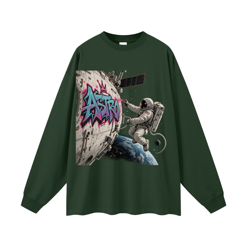 ASTRO Space Graffiti Oversized Long Sleeve T-Shirt - Shirt Habit