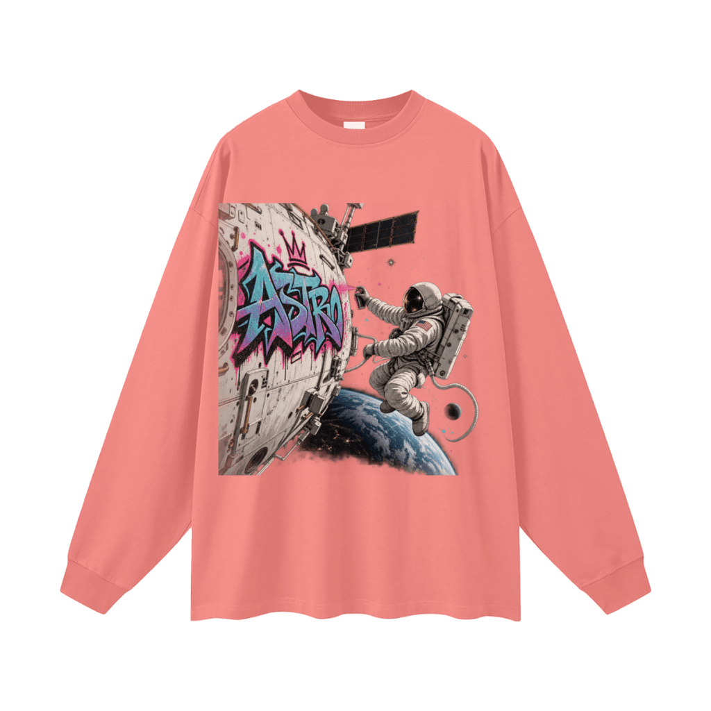 ASTRO Space Graffiti Oversized Long Sleeve T-Shirt - Shirt Habit