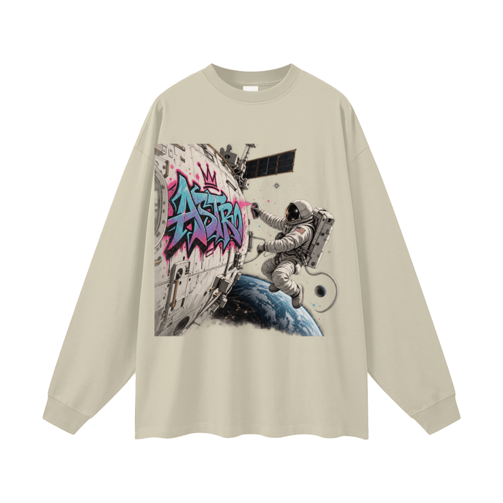 ASTRO Space Graffiti Oversized Long Sleeve T-Shirt - Shirt Habit