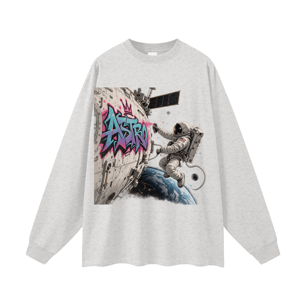ASTRO Space Graffiti Oversized Long Sleeve T-Shirt - Shirt Habit