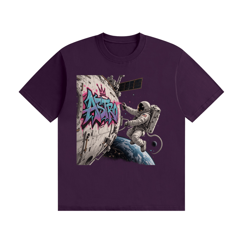 ASTRO Space Graffiti Unisex Seamless Cotton T-Shirt - Shirt Habit