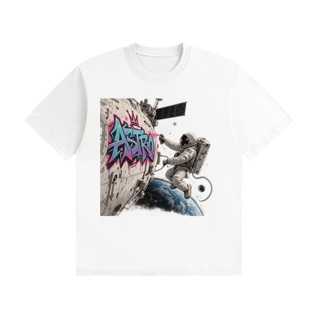 ASTRO Space Graffiti Unisex Seamless Cotton T-Shirt - Shirt Habit
