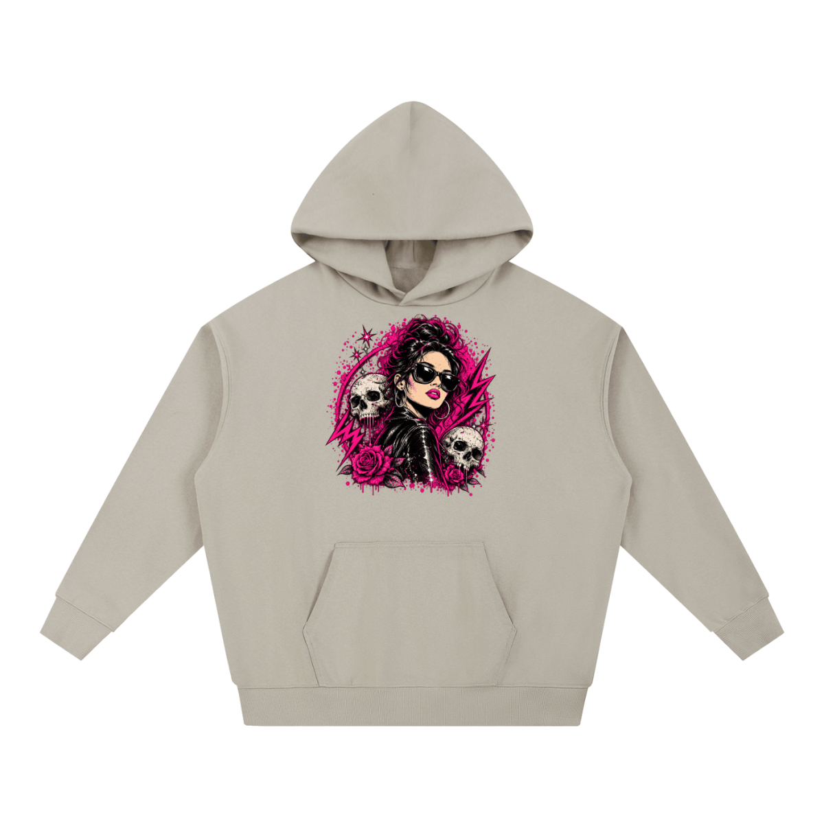 Bad Decisions Baddie Skull Essential Heavyweight Hoodie - Shirt Habit
