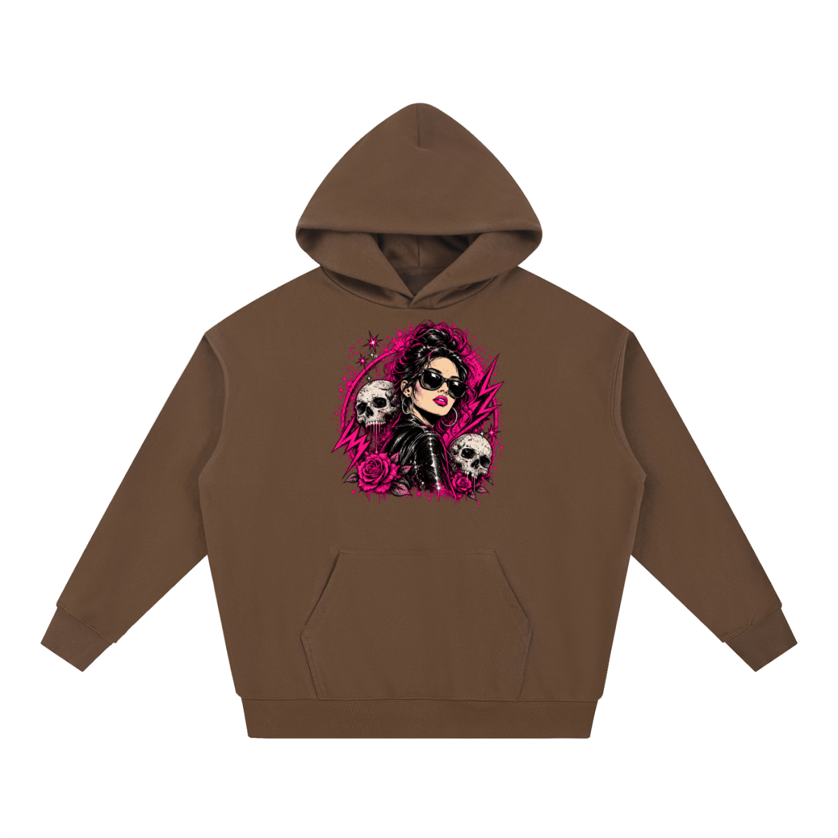 Bad Decisions Baddie Skull Essential Heavyweight Hoodie - Shirt Habit