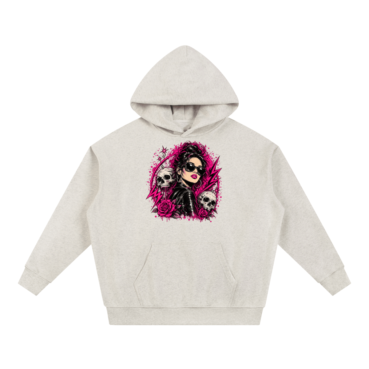 Bad Decisions Baddie Skull Essential Heavyweight Hoodie - Shirt Habit