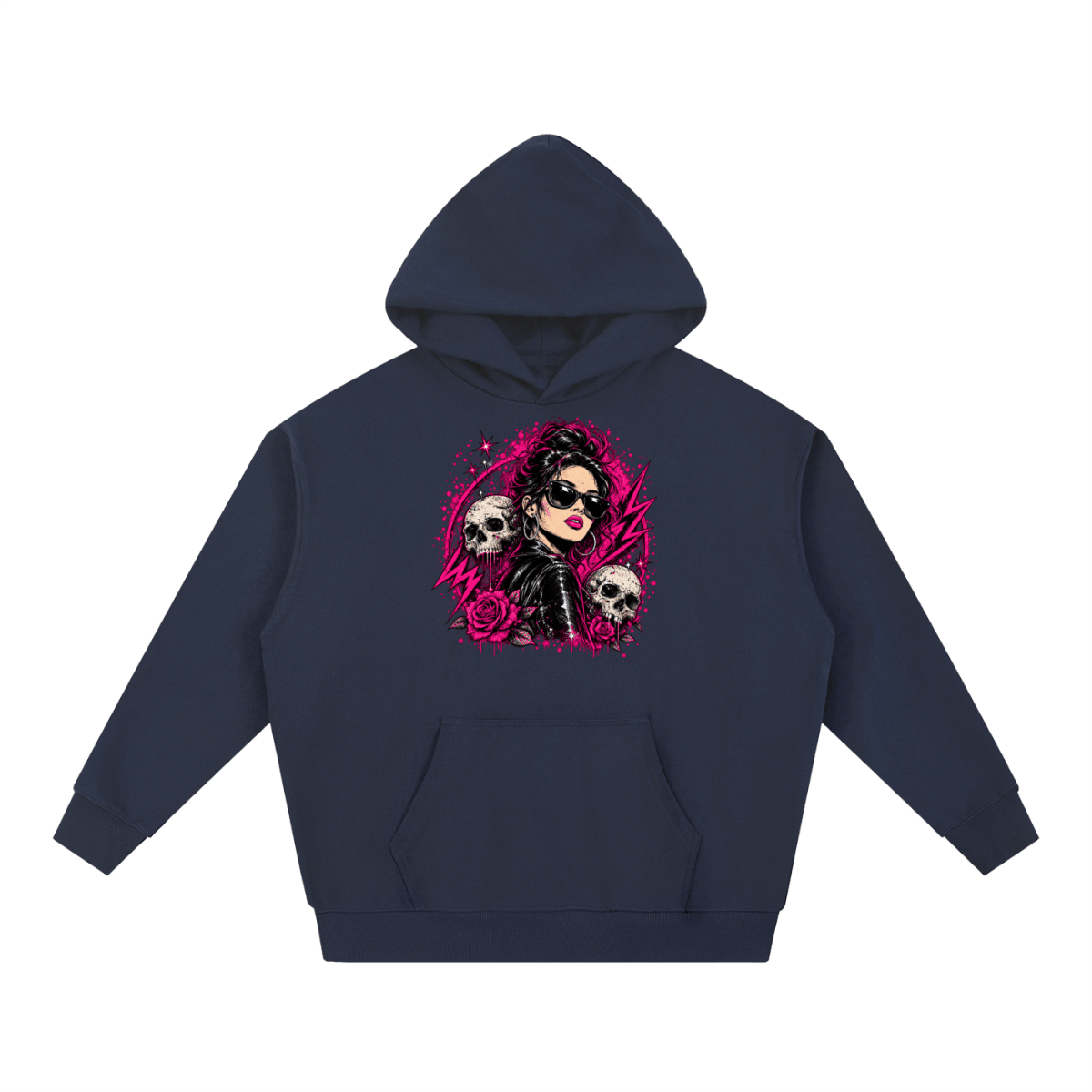 Bad Decisions Baddie Skull Essential Heavyweight Hoodie - Shirt Habit