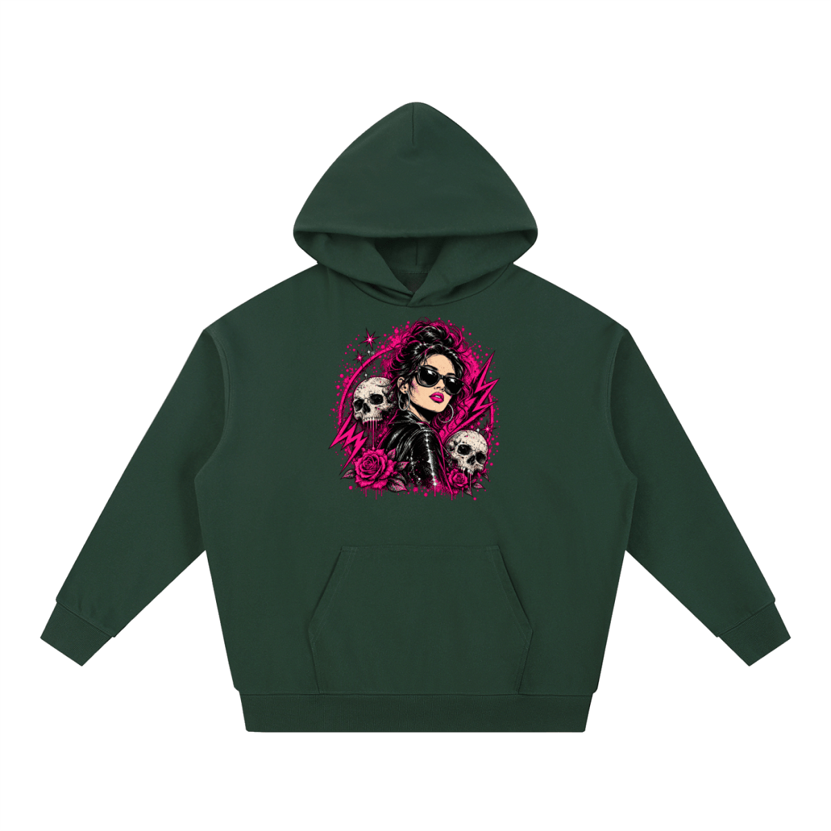 Bad Decisions Baddie Skull Essential Heavyweight Hoodie - Shirt Habit