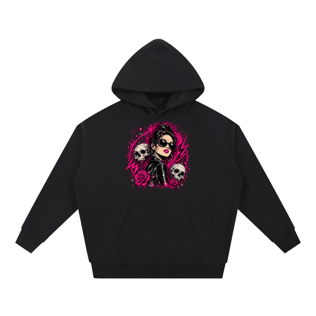 Bad Decisions Baddie Skull Essential Heavyweight Hoodie - Shirt Habit