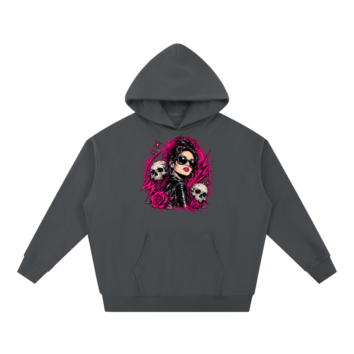 Bad Decisions Baddie Skull Essential Heavyweight Hoodie - Shirt Habit