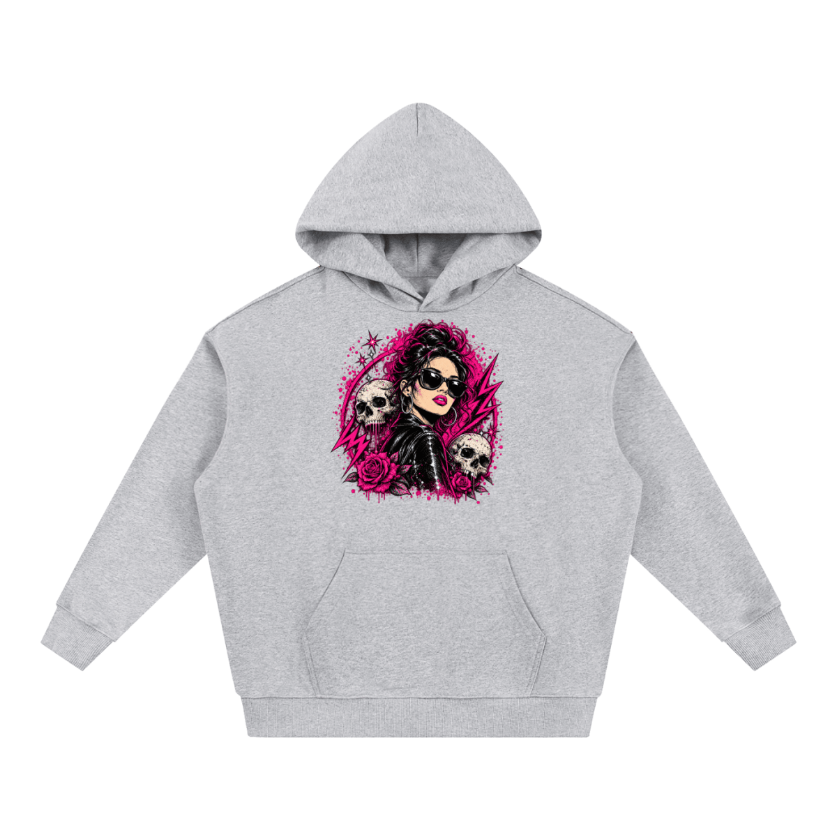 Bad Decisions Baddie Skull Essential Heavyweight Hoodie - Shirt Habit