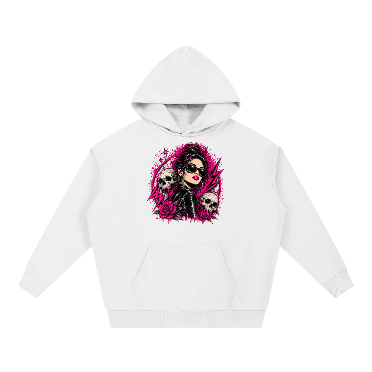 Bad Decisions Baddie Skull Essential Heavyweight Hoodie - Shirt Habit