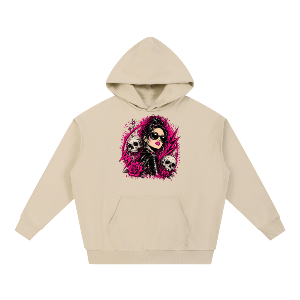 Bad Decisions Baddie Skull Essential Heavyweight Hoodie - Shirt Habit