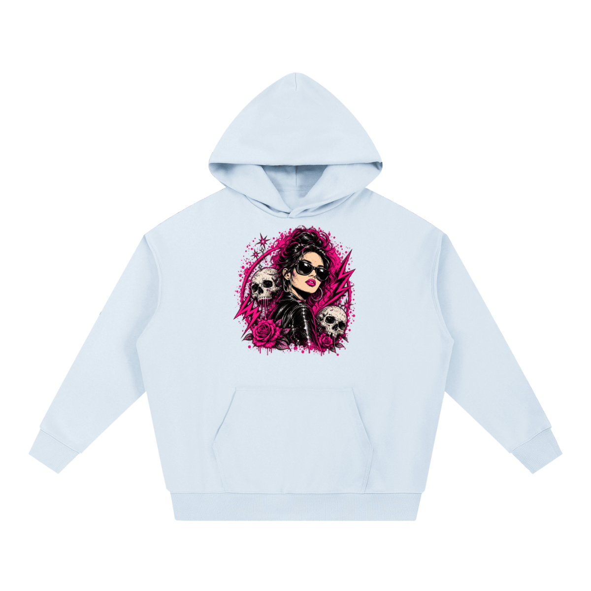 Bad Decisions Baddie Skull Essential Heavyweight Hoodie - Shirt Habit