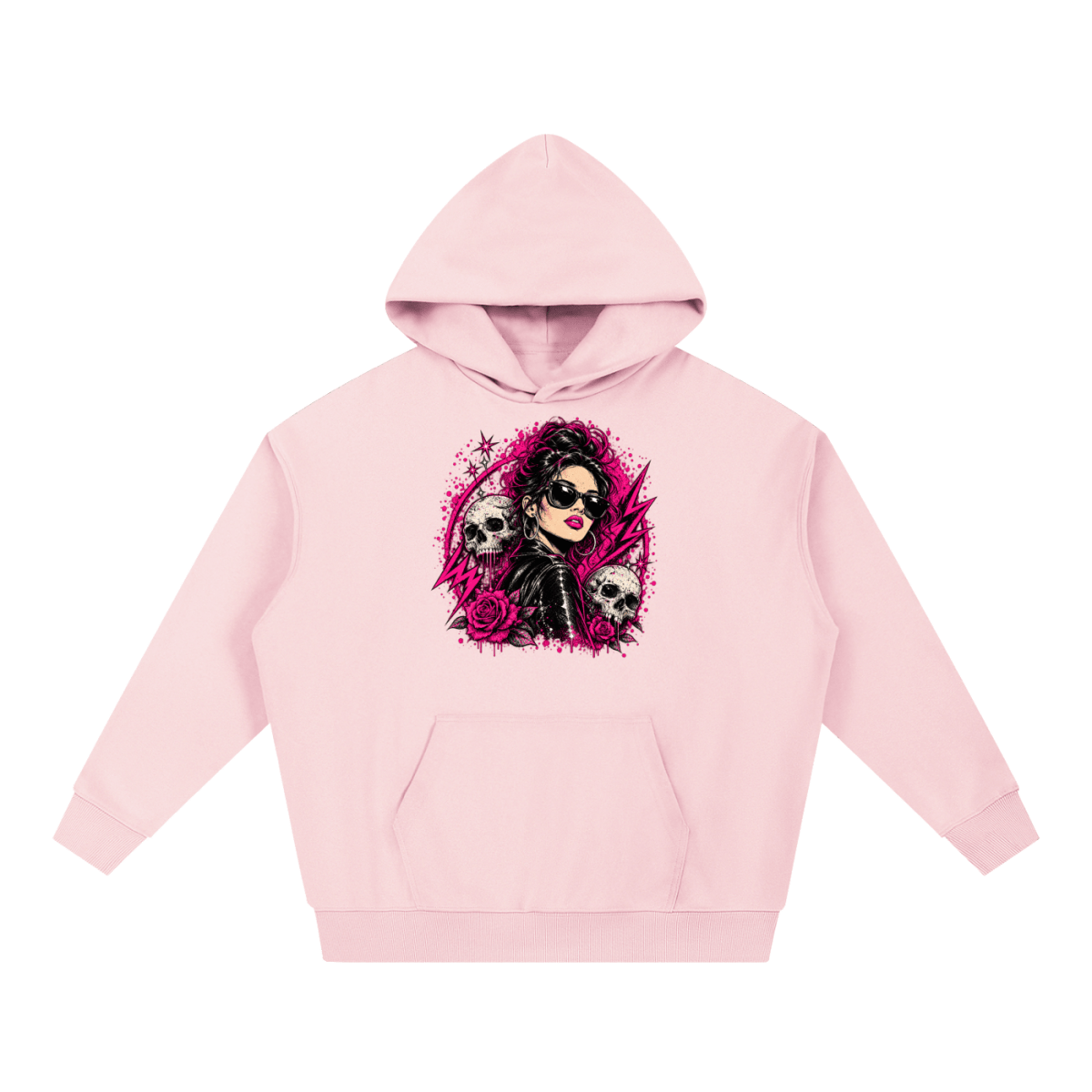 Bad Decisions Baddie Skull Essential Heavyweight Hoodie - Shirt Habit