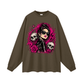 Bad Decisions Baddie Skull Oversized Long Sleeve T-Shirt - Shirt Habit