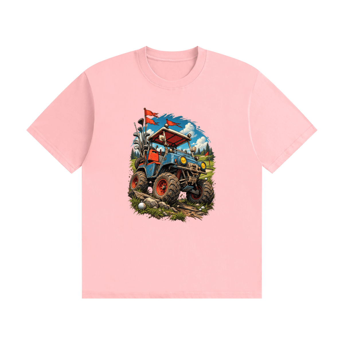 Battle-Hardened Golf Cart Unisex Seamless Cotton T-Shirt - Shirt Habit