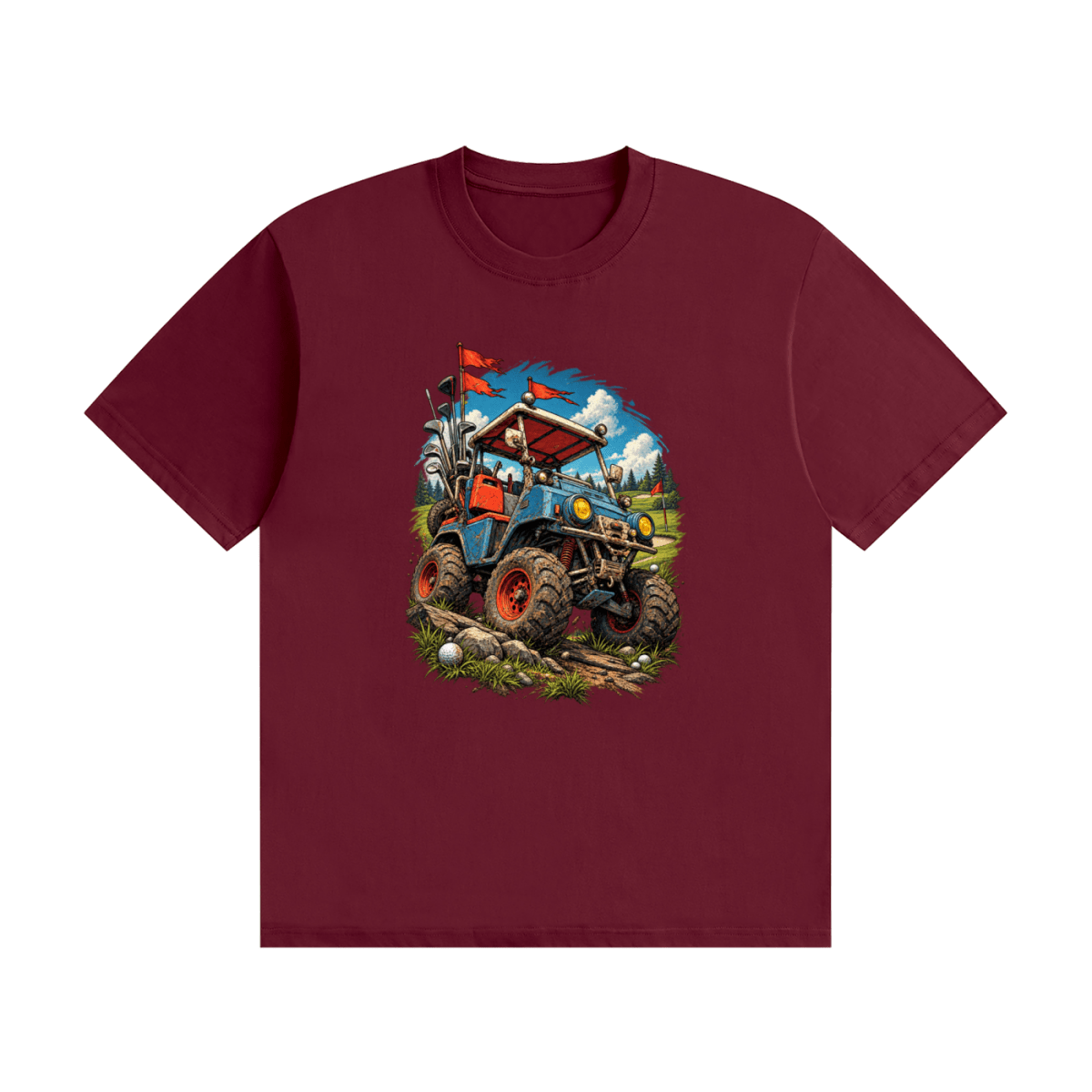 Battle-Hardened Golf Cart Unisex Seamless Cotton T-Shirt - Shirt Habit