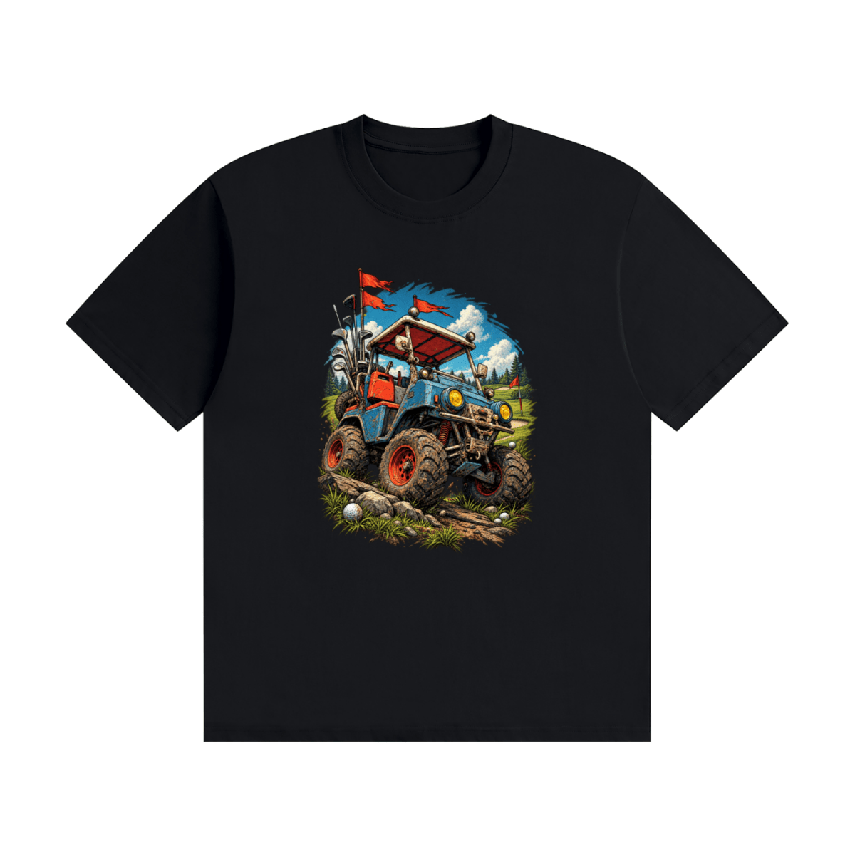 Battle-Hardened Golf Cart Unisex Seamless Cotton T-Shirt - Shirt Habit