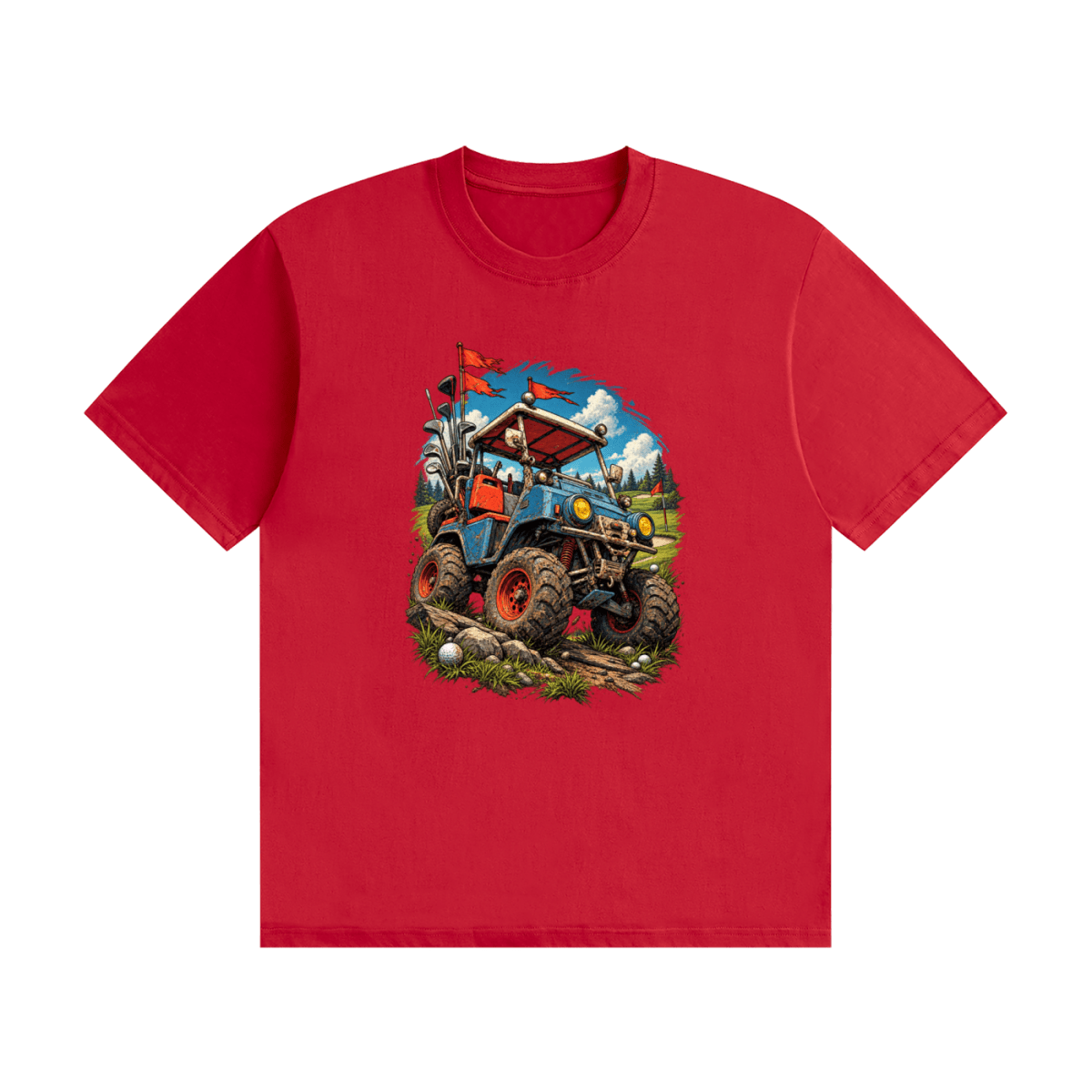 Battle-Hardened Golf Cart Unisex Seamless Cotton T-Shirt - Shirt Habit