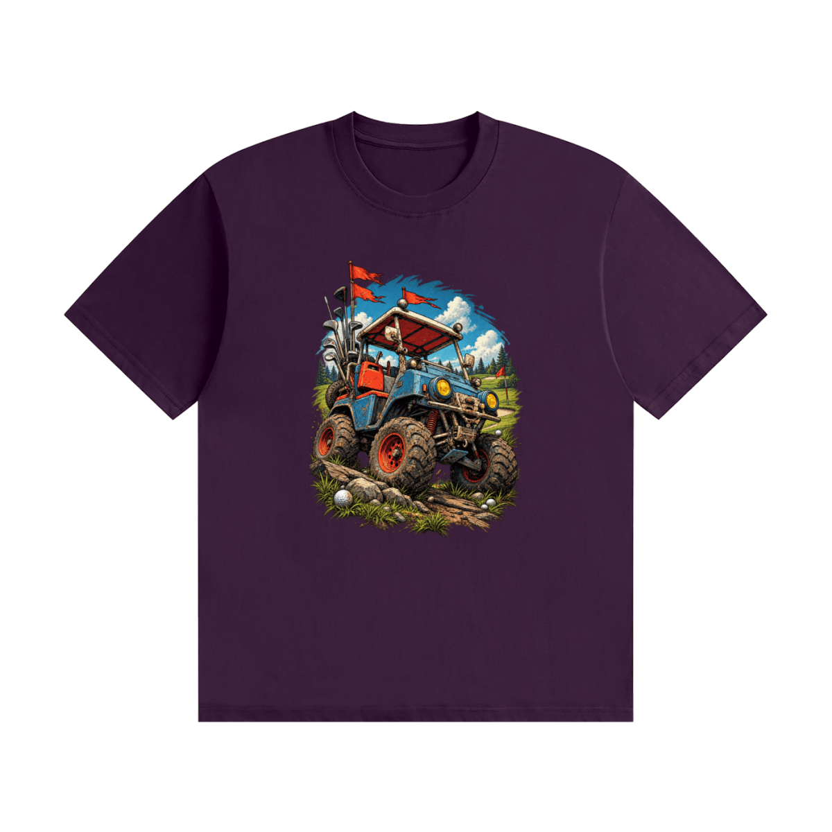 Battle-Hardened Golf Cart Unisex Seamless Cotton T-Shirt - Shirt Habit
