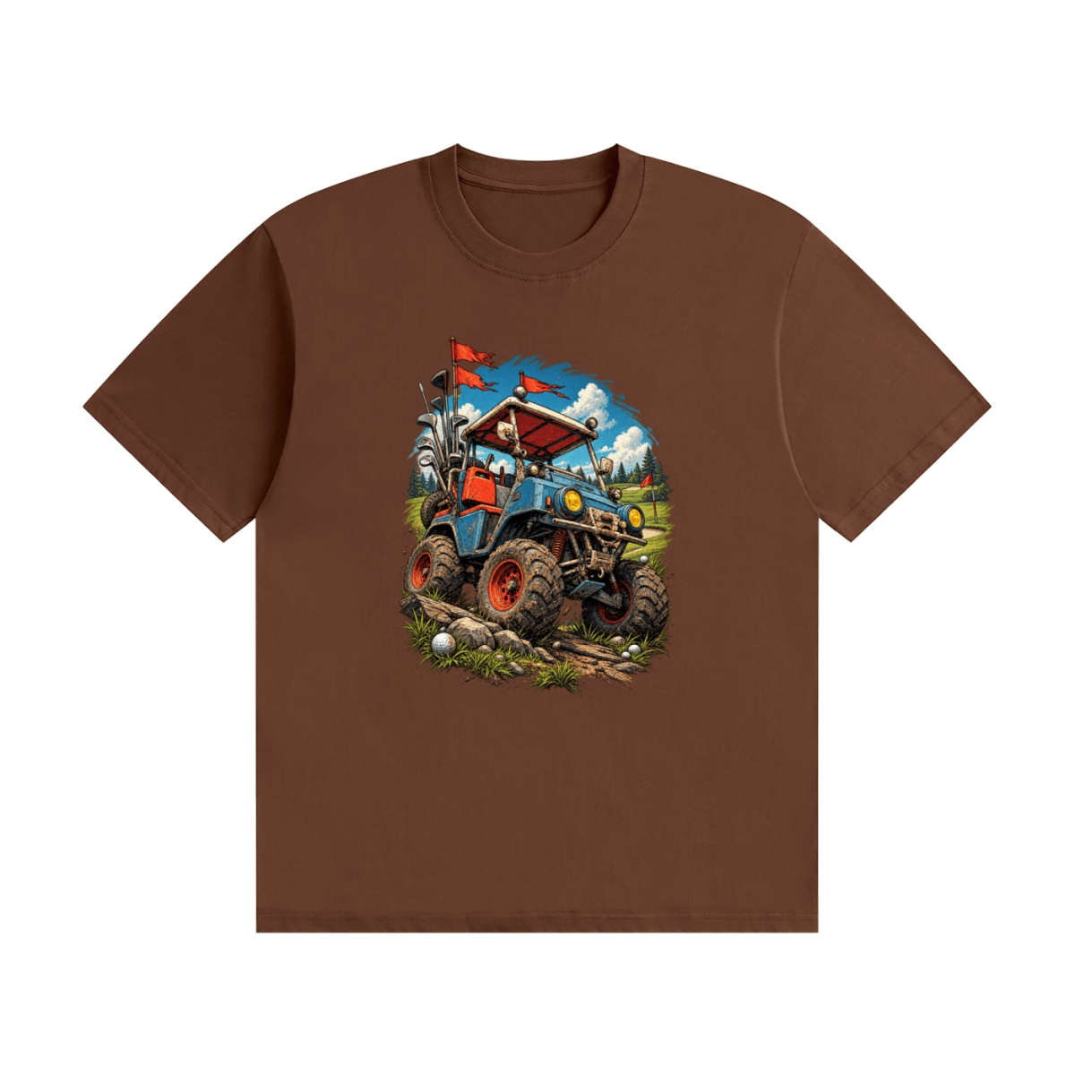 Battle-Hardened Golf Cart Unisex Seamless Cotton T-Shirt - Shirt Habit