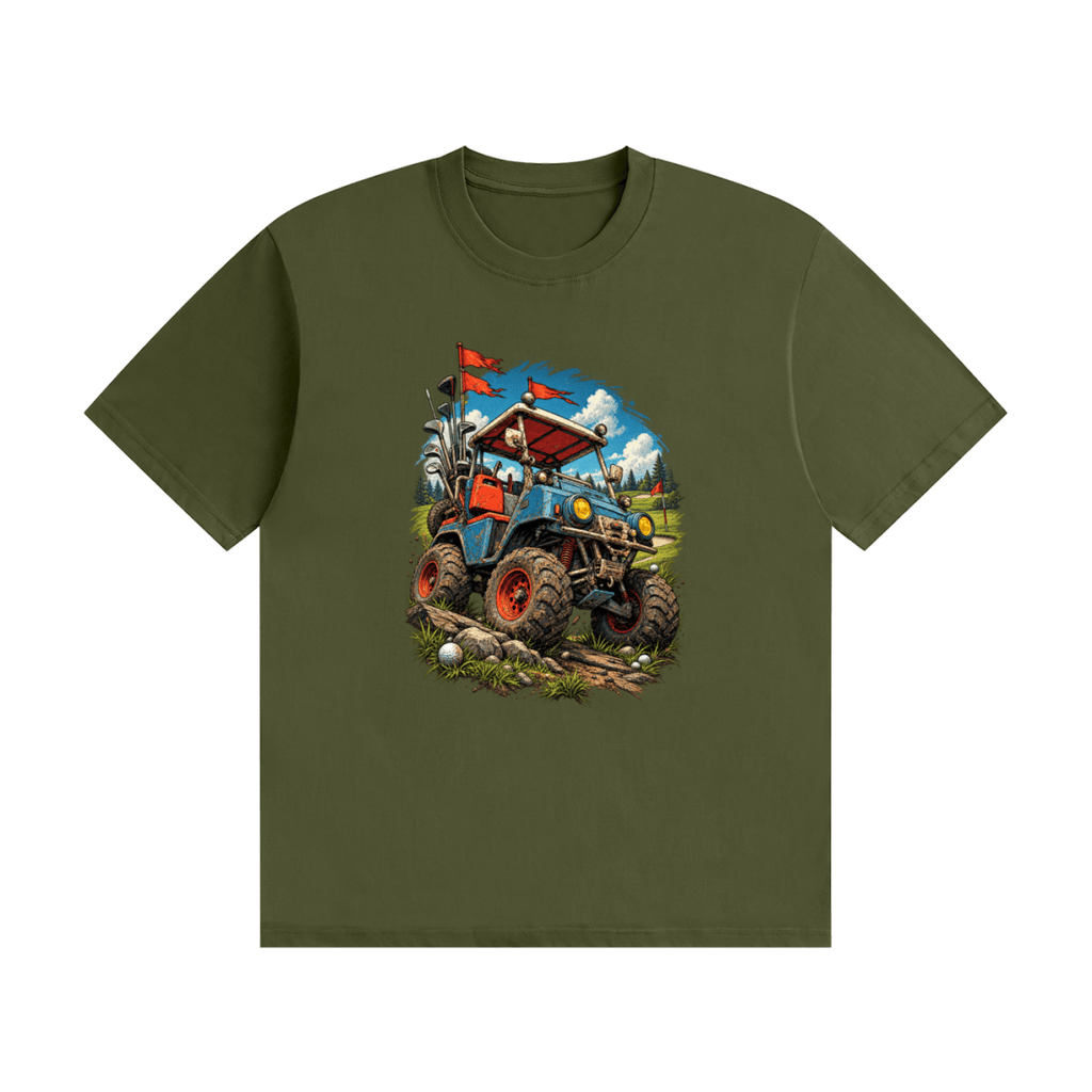 Battle-Hardened Golf Cart Unisex Seamless Cotton T-Shirt - Shirt Habit