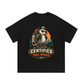 Certified Trail Menace Possum Hiking Essential Cotton T-Shirt - Shirt Habit
