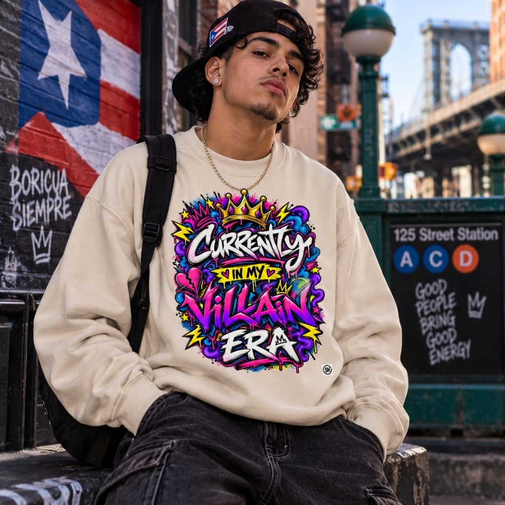 Currently in My Villain Era Loose Crewneck Sweatshirt - Shirt Habit