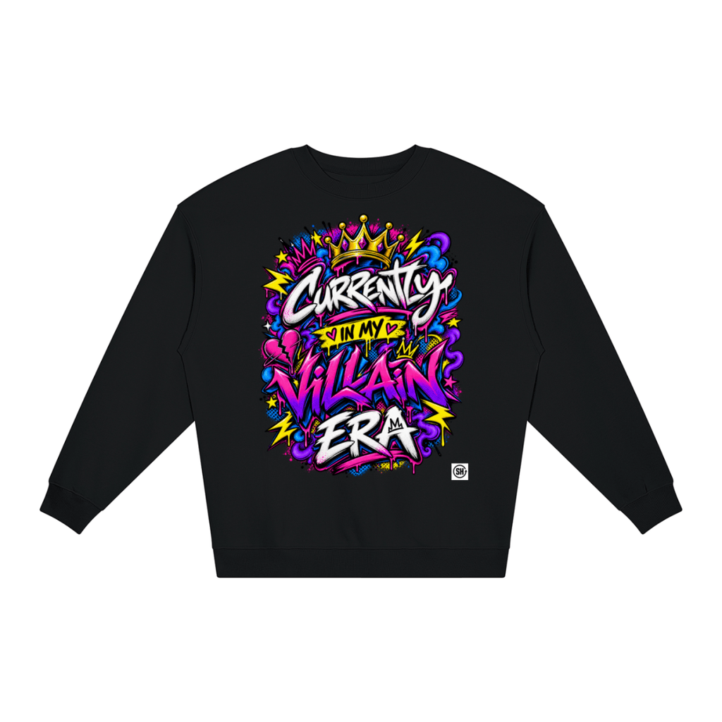 Currently in My Villain Era Loose Crewneck Sweatshirt - Shirt Habit