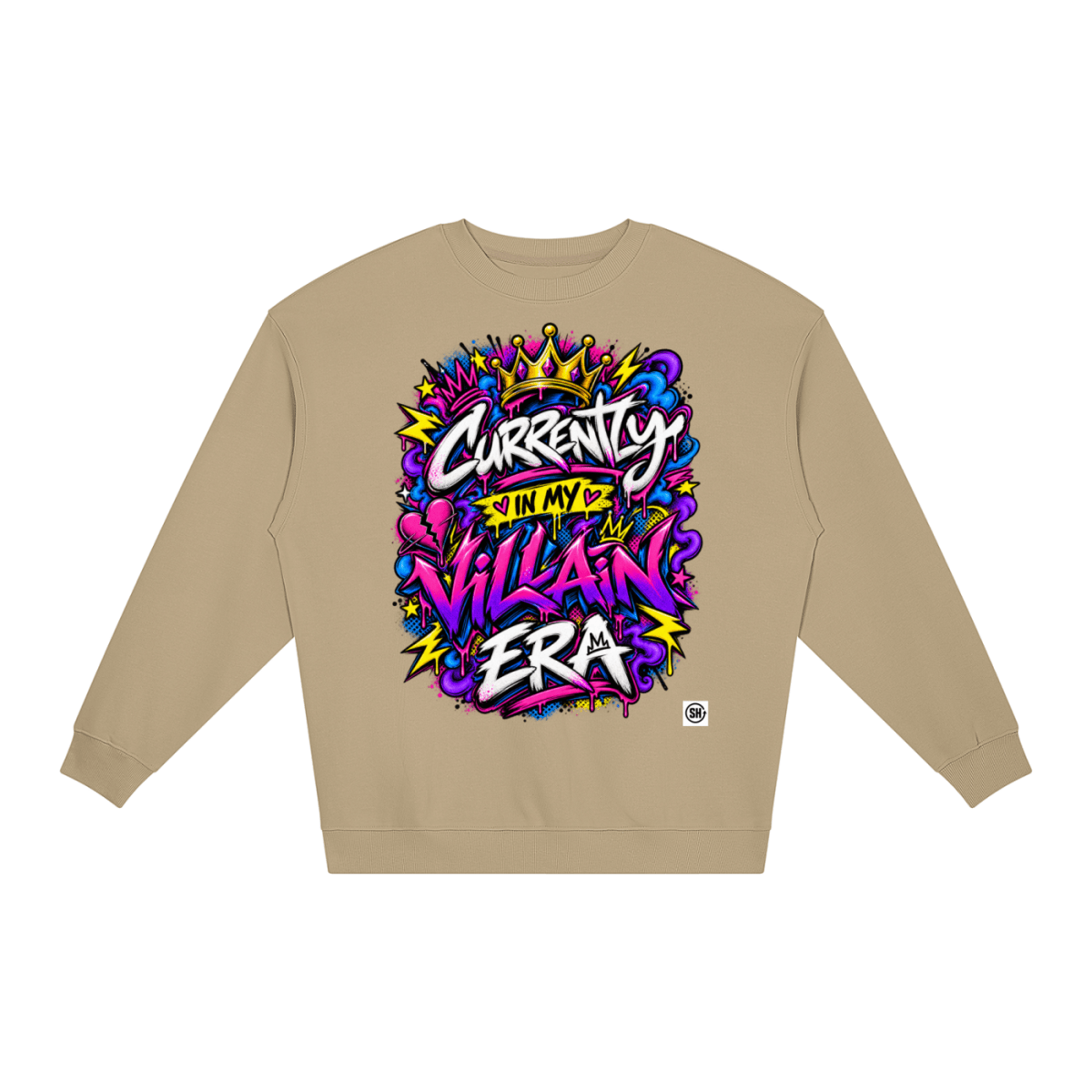 Currently in My Villain Era Loose Crewneck Sweatshirt - Shirt Habit