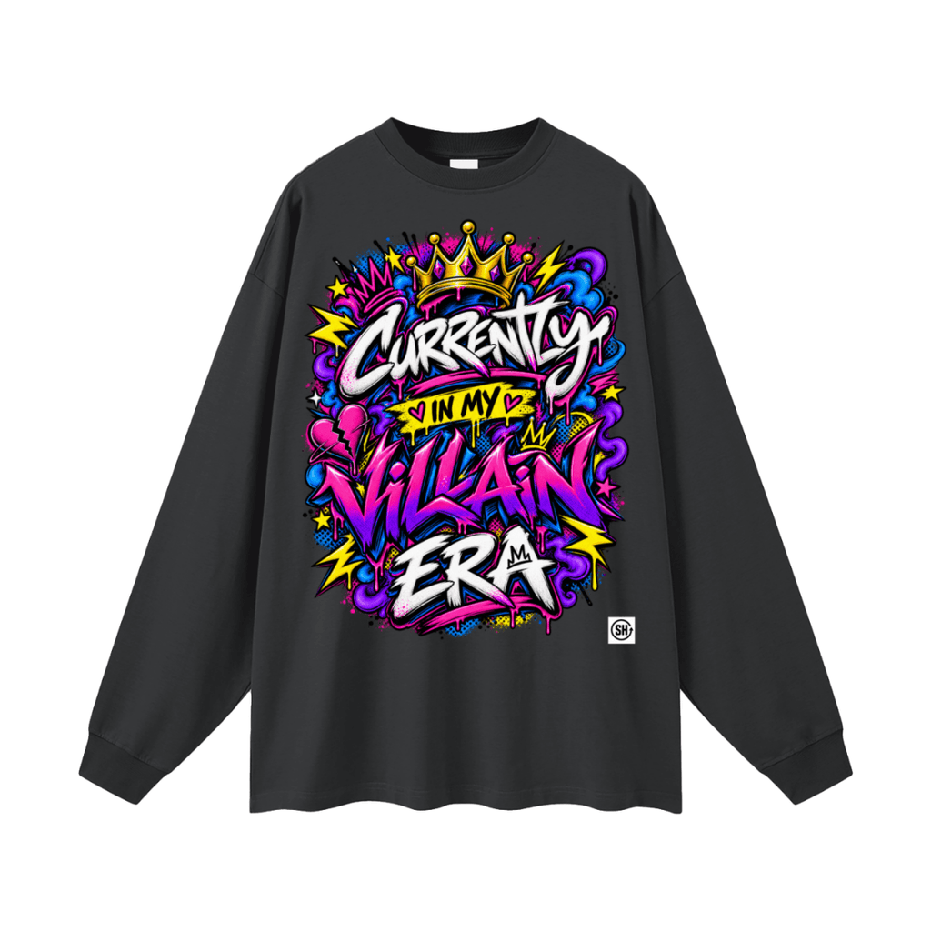 Currently in My Villain Era Oversized Long Sleeve T-Shirt - Shirt Habit