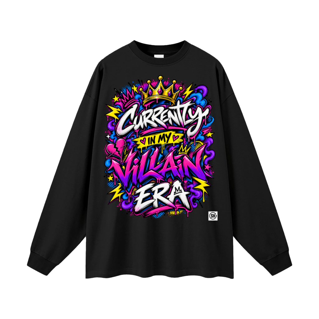 Currently in My Villain Era Oversized Long Sleeve T-Shirt - Shirt Habit