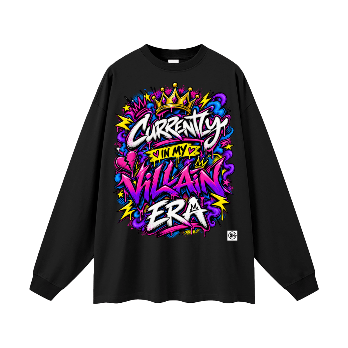 Currently in My Villain Era Oversized Long Sleeve T-Shirt - Shirt Habit