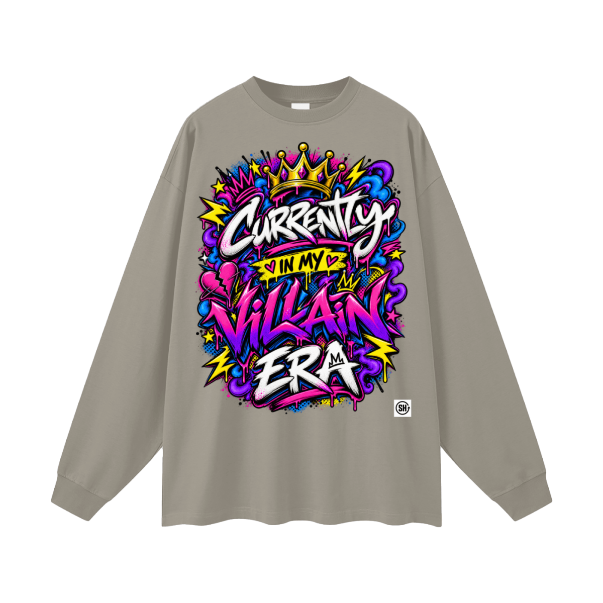 Currently in My Villain Era Oversized Long Sleeve T-Shirt - Shirt Habit