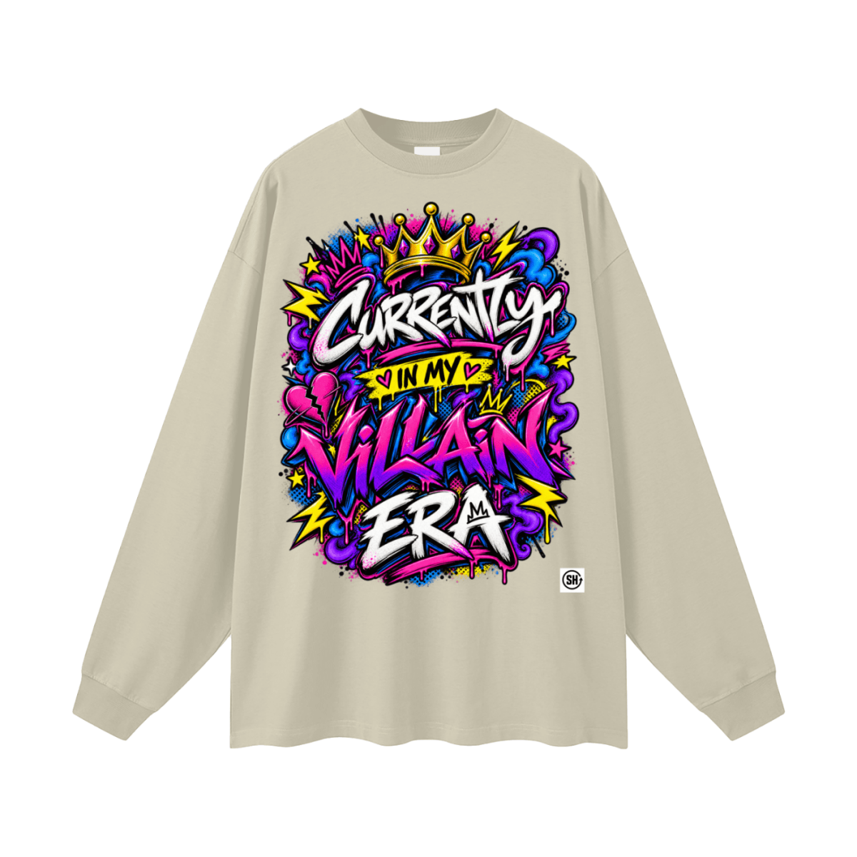 Currently in My Villain Era Oversized Long Sleeve T-Shirt - Shirt Habit