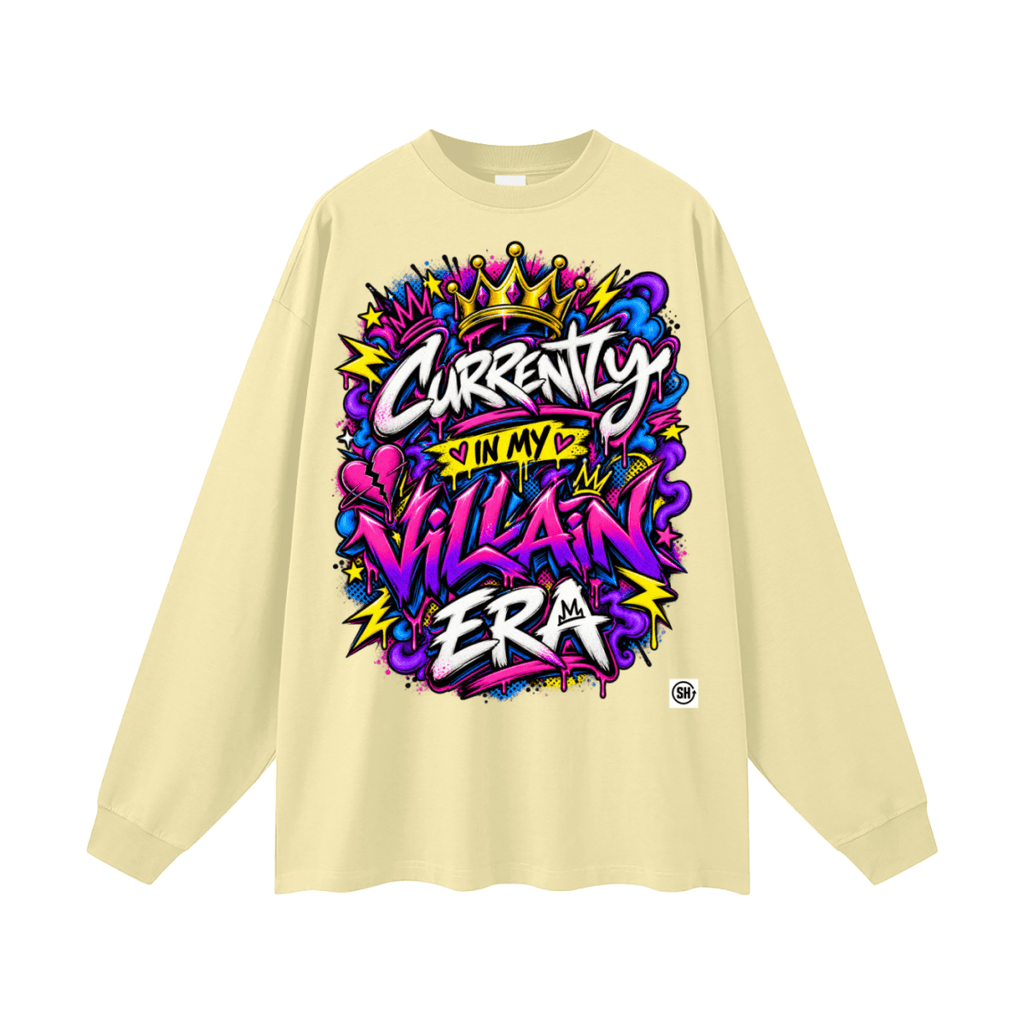 Currently in My Villain Era Oversized Long Sleeve T-Shirt - Shirt Habit