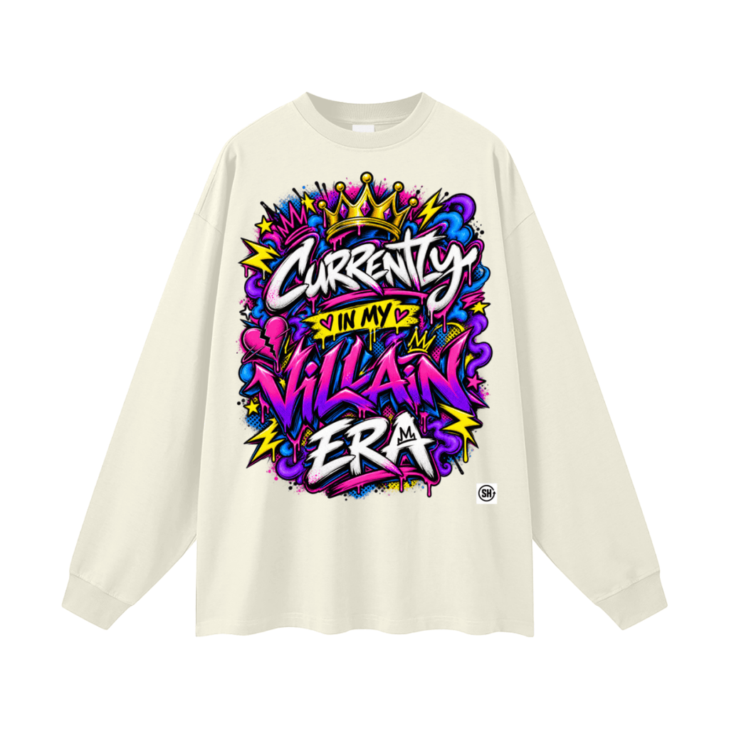 Currently in My Villain Era Oversized Long Sleeve T-Shirt - Shirt Habit