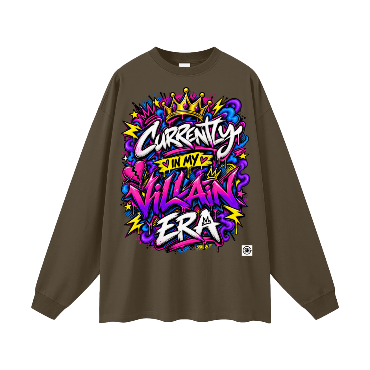 Currently in My Villain Era Oversized Long Sleeve T-Shirt - Shirt Habit
