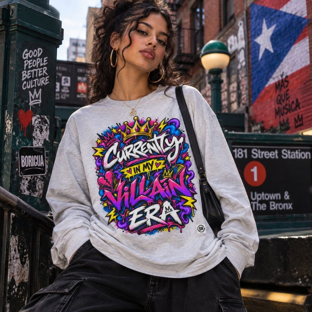 Currently in My Villain Era Oversized Long Sleeve T-Shirt - Shirt Habit