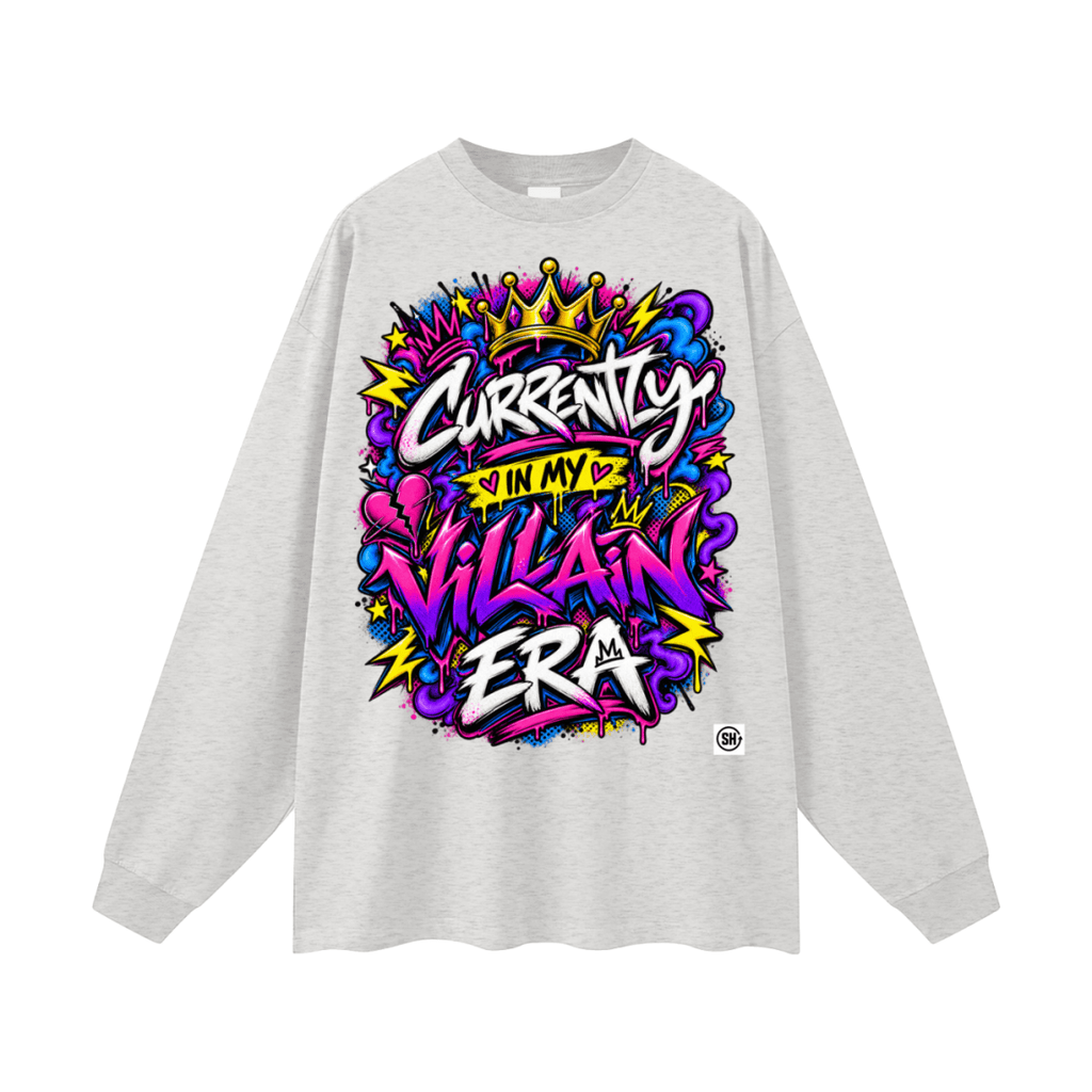 Currently in My Villain Era Oversized Long Sleeve T-Shirt - Shirt Habit