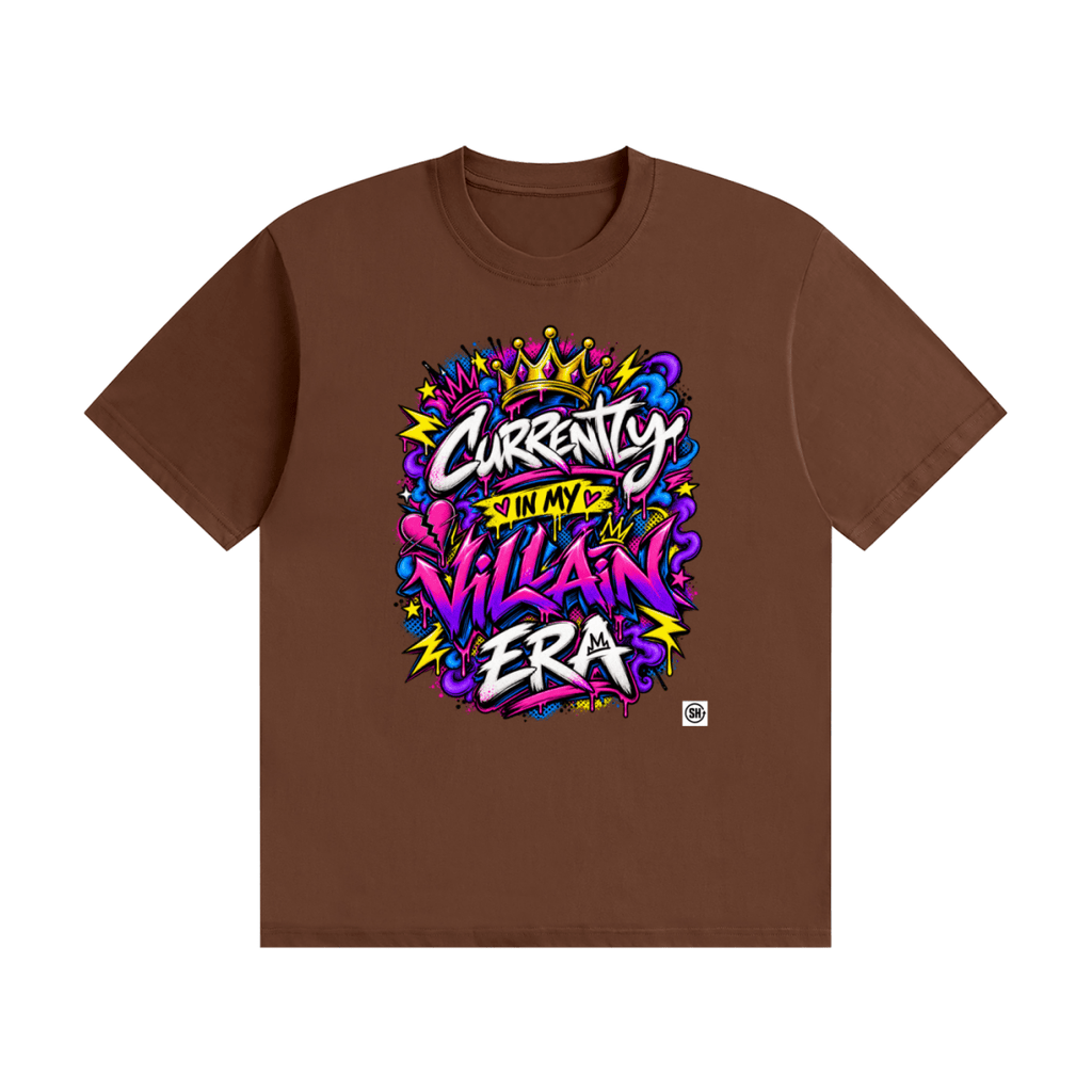Currently in My Villain Era Unisex Seamless Cotton T-Shirt - Shirt Habit